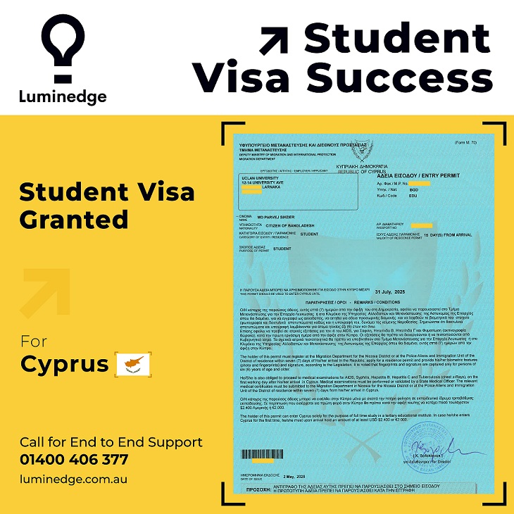 Cyprus Student Visa Granted Parvej