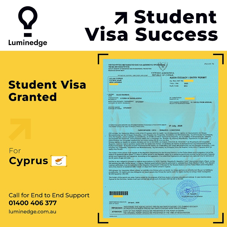 Cyprus Student Visa Granted Sajid