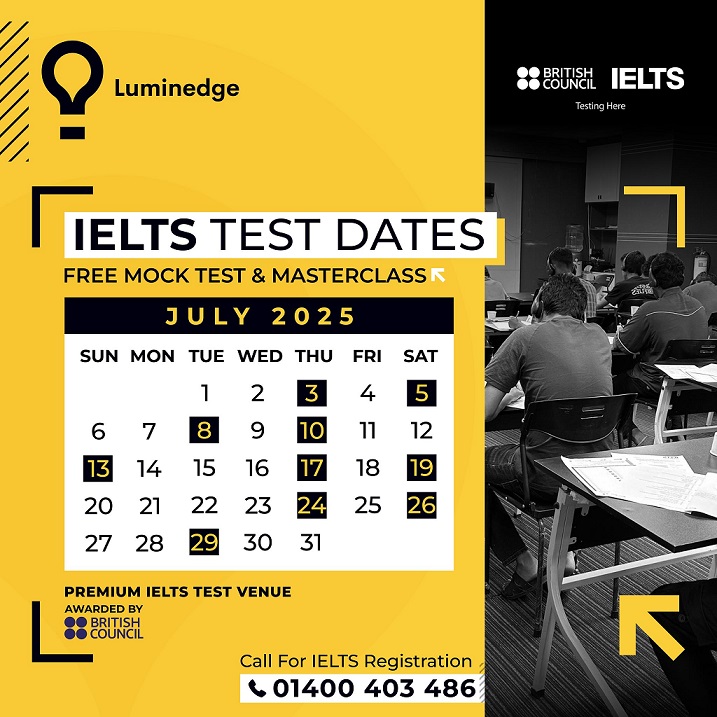 IELTS July Test Dates. Free Mock Test and Masterclass