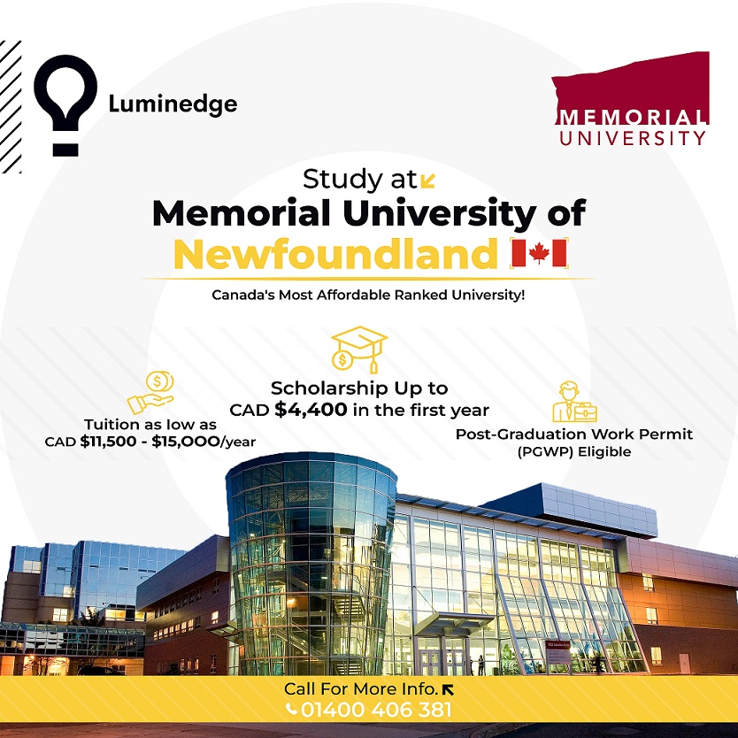 Study at Memorial University of Newfoundland, Canada – Tuition, Scholarships, PGWP Info – Luminedge